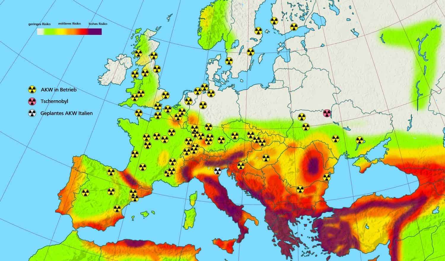 akw in europa karte Karte Atomkraftwerke In Europa Option News akw in europa karte